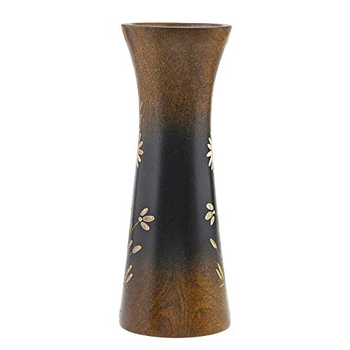 Aeravida Natural Flower Mango Tree Wood Flower Table Floor Vase, 8 inch | Modern Farmhouse Home Décor | Living Room Home Decoration - size: 8 inches tall, 3 wide, 2.5 diameter (inside)