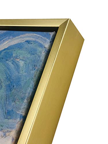 Wieco Art Framed Canvas Art Wheat Field with Cypresses by Van Gogh Classical Paintings Reproduction Modern Canvas Print Wall Art Landscape Pictures Artwork for Home Office Decor - size: 32"L x 24"W