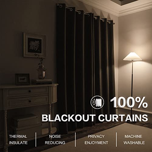 Charcoal Grey 100% Blackout Linen Curtains 102 Inches Long 2 Panels for Bedroom,Modern Village Full Black Out Room Darkening Thermal Insulated Window Curtain Panels W50 x L102 Inch Length - color: Charcoal Grey, size: 50"W x 102"L (Pack of 2)