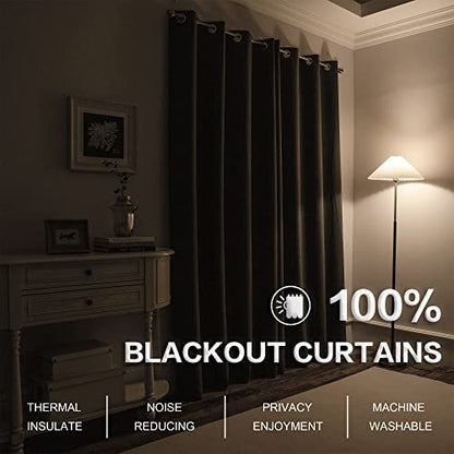 Charcoal Grey 100% Blackout Linen Curtains 96 Inches Long 2 Panels for Bedroom,Modern Farmhouse Full Black Out Room Darkening Thermal Insulated Window Curtain Panels W50 x L96 Inch Length - color: Charcoal Grey, size: 50"W x 96"L (Pack of 2)