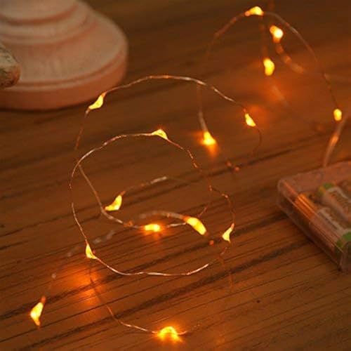 XINKAITE Waterproof LED Fairy String Lights - Starry DIY Decoration for Indoor & Outdoor Parties, Christmas, Holidays (10FT/3Meters, Orange) - color: Orange, size: 10 ft