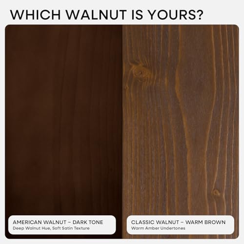 Homeforia 60 Inch Floating Shelves, High-End Solid Pine Wood, Set of 2 - color: American Walnut - Satin Dark Tone, size: 60 inch