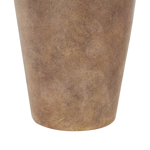 Deco 79 Ceramic Decorative Vase Antique Style Textured Centerpiece Vases with Handles, Flower Vases for Home Decoration 9" x 9" x 20", Copper