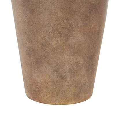 Deco 79 Ceramic Decorative Vase Antique Style Textured Centerpiece Vases with Handles, Flower Vases for Home Decoration 9" x 9" x 20", Copper