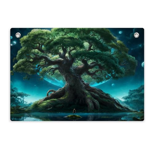 Cosmic Tree of Life Tapestry Banner Flag, Fantasy Lovers Nature Enthusiasts - color: Multi 0670