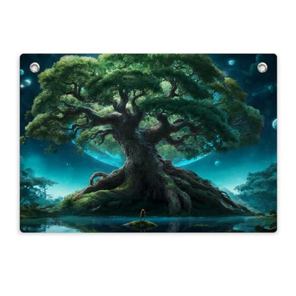 Cosmic Tree of Life Tapestry Banner Flag, Fantasy Lovers Nature Enthusiasts - color: Multi 0670