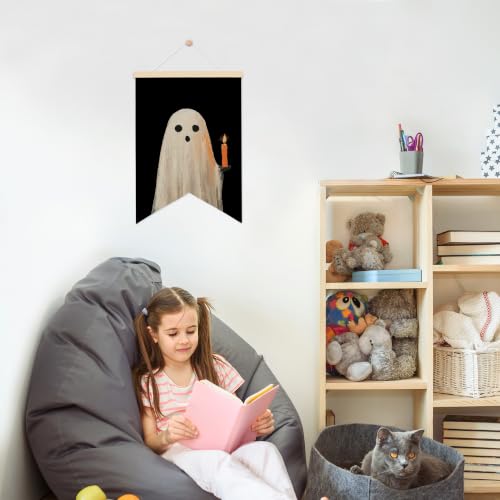 LARNDUMAMA Halloween Ghost Wall Art Canvas Banner Poster for Bathroom,12x16 - color: ghost1