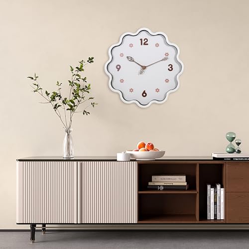 Wall Clock, Modern 14 Inch, White