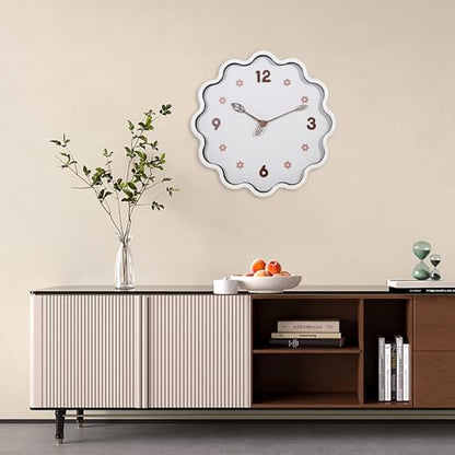 Wall Clock, Modern 14 Inch, White