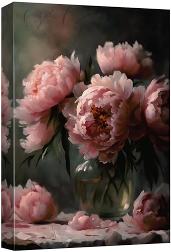 SIGNFORD Canvas Print Wall Art Watercolor Floral Retro Abstract Nature Wilderness Illustrations Floral Botanical Print Modern Art Decorative Multicolor Rustic Cozy for Bedroom - 12"x18" - color: Ab04-2312-aro25, size: 12" x 18"