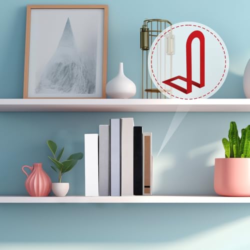 Chunful 6 Pcs Red Metal BookEnds Shelves, 7.5 x 5.75 x 3.5 in - color: Red, size: 7.5*5.75*3.5inch