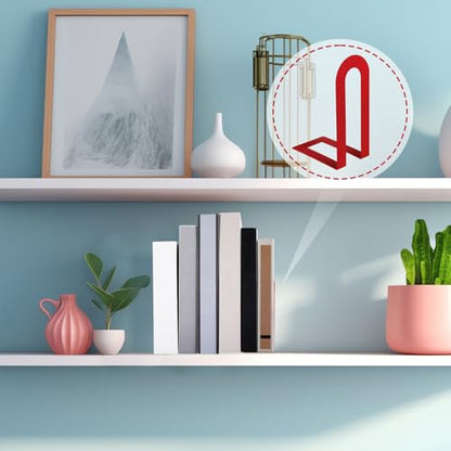 Chunful 12 Pcs Red Metal BookEnds Shelves, 5.5 x 3.75 x 2.25 in - color: Red, size: 5.5*3.75*2.25inch
