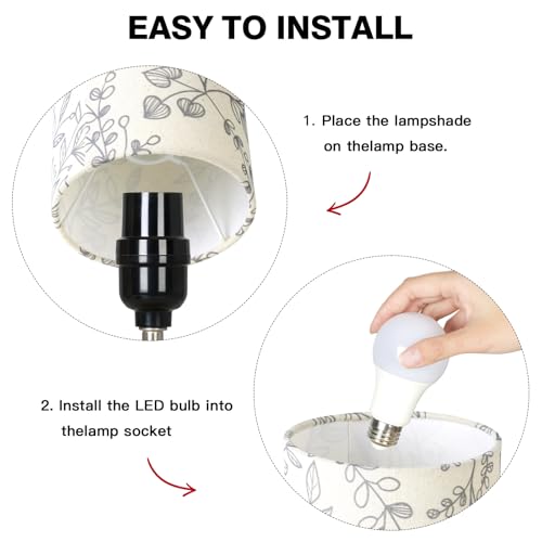 CINSARY Bedside Touch Lamps for Nightstand with 2 USB Charging Ports, 3 Way Dimmable Wood Bedroom Lamp with Flower Fabric Shade, Small Table Lamp for Living Room Reading Desk (LED Bulb Included) - color: Flower3-15" H