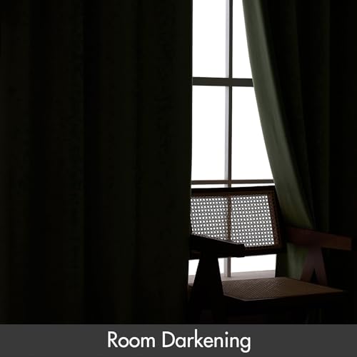MIULEE Sage Green Blackout Velvet Curtains Drapes 63 Inch Long 52"x63" - color: Sage Green, size: 52"W x 63"L (Pack of 2)