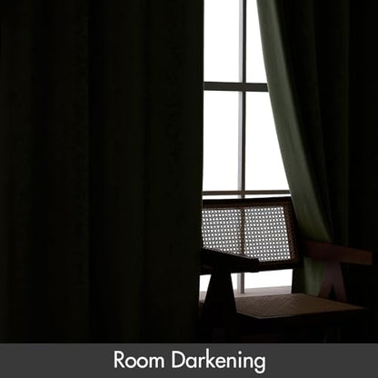 MIULEE Sage Green Blackout Velvet Curtains Drapes 63 Inch Long 52"x63" - color: Sage Green, size: 52"W x 63"L (Pack of 2)