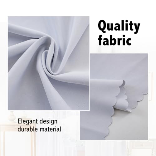 indistar Home Blackout Curtains Double Layer Solid Sheer Grommet Top Window Curtain Panel Pair, 35Wx63L,Greyish White - color: Greyish White, size: 35"W x 63"L (Pack of 2)