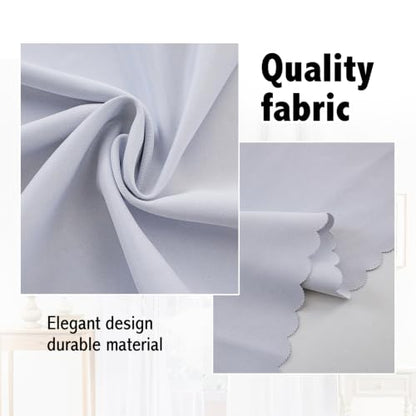 indistar Home Blackout Curtains Double Layer Solid Sheer Grommet Top Window Curtain Panel Pair, 35Wx63L,Greyish White - color: Greyish White, size: 35"W x 63"L (Pack of 2)