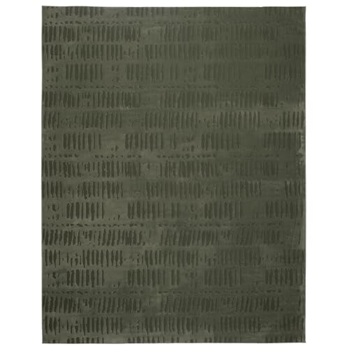 Revival Rugs Shell 7'x9' Area Rugs - Washable, Medium Pile, Green - color: Green, size: 6'7" x 9' (Rectangular)