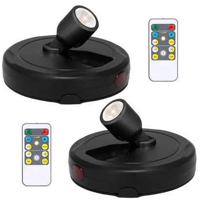 Wireless Spotlight Battery Powered, Accent Light for Indoor Plant Tree - color: Black