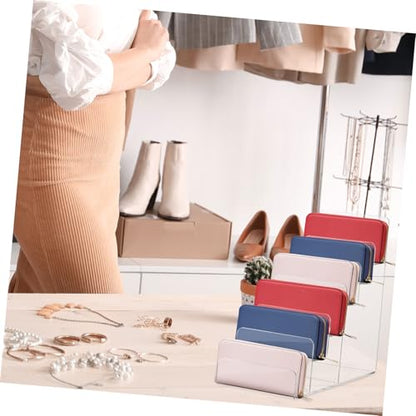 1pc Acrylic Clear Purse Display Stand - Jewelry Handbag Organizer Rack, Perfume Nail Polish Holder Shelf for Counter Vendor Display, Purse Organizer Stand