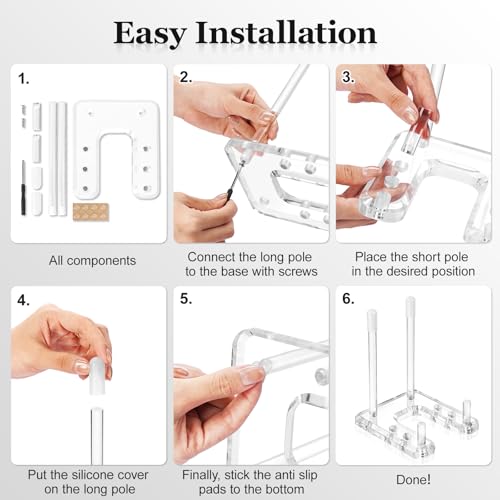 Plate Stands for Display, 2-Pack Clear Acrylic Display Easel - color: 2-Pack