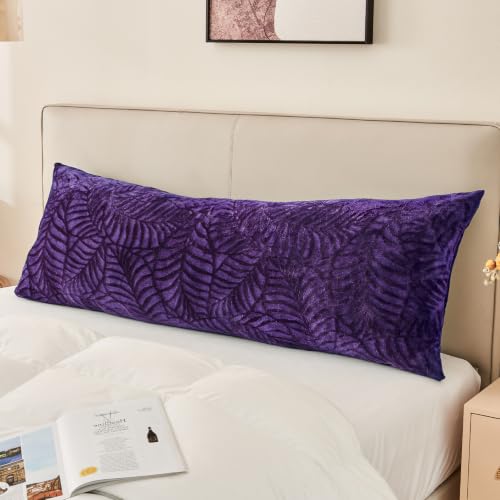SOCHOW Body Pillow Cover 21x54 Inches with Zipper, 1 Pack, Aubergine - color: Aubergine, size: 54" x 21" (Pack of 1)