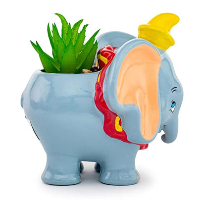 Silver Buffalo Disney Dumbo Standing Mini Ceramic Planter - color: Gray/Multi