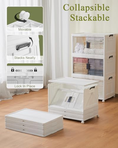 OlarHike 76QT Storage Bins with Lids for Home, Office, Closet, Dorm, 3 Pack - size: 76QT
