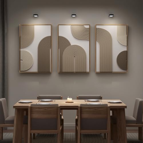 Large 3D Textured Framed Boho Neutral Abstract Wall Art, 3 Piece 24x36 inch - color: White Beige, size: 24"w X 36"h X 3pcs