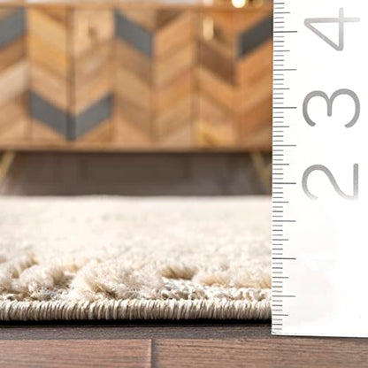 nuLOOM Kerry Beige Geometric Power Loomed Area Rug, 9' x 12' - color: Kerry Beige, size: 9' x 12' (Rectangular)