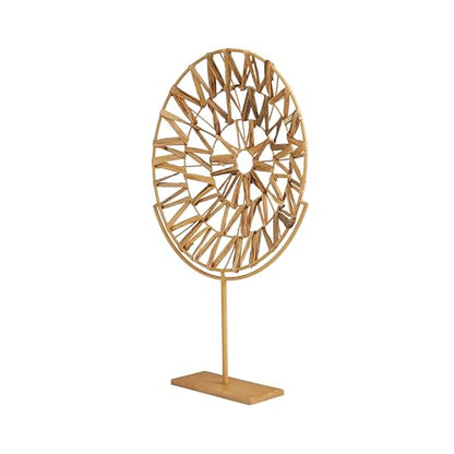 Deco 79 Seagrass Abstract Handmade Decorative Sculpture Home Decor Statue, Accent Figurine 18" x 4" x 28", Brown - size: LARGE SIZE