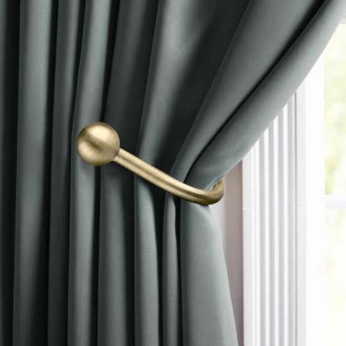 Curtain Holdbacks, 4pcs Curtains Holder Wall Mounted Drapery Tiebacks Retro Window Hook for Home Decor, Antique Brass - color: 4pcs-antique Brass