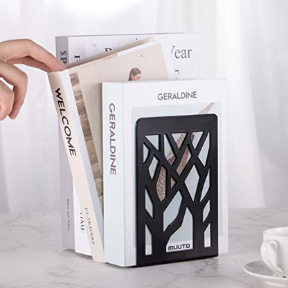 Book Ends, Bookends, Bookends for Shelves, Bookend, Book Ends for Heavy Books, Black Metal Book Shelf Holder Home Decorative, Book Stoppers for Shelves 2 Pair - size: Black-2 Pair