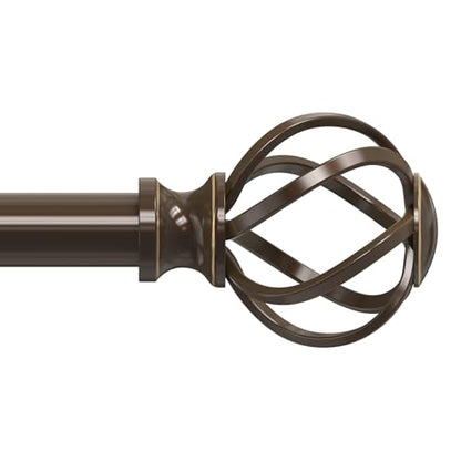 VOIIY Bronze Curtain Rod 36-88 Inch, Adjustable Curtain Rods for Windows - color: Bronze, size: 36"-88"|1 Pack