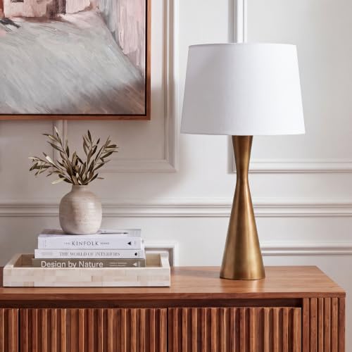 SAFAVIEH Edie Table Lamp, 25.5" Rustic Antique Brass TBL4559A