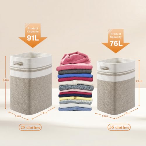 OIAHOMY 91L Laundry Hamper, XXXLarge Collapsible Laundry Basket Yellow - color: Yellow variegated, size: 16*15*24