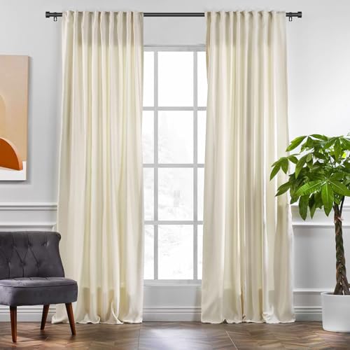 Black Curtain Rods for Windows 28 to 60 Inch,5/8 Inch Diameter Heavy Duty Metal Stainless Steel Drapery Rods with Brackets,Modern Curtain Rod with Simple End Caps - color: Black, size: 30-60"(1 Pack)