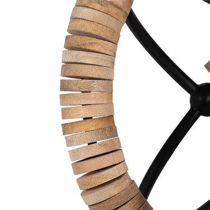 NESS AND JORD Metal, 9" Abacus Orb, Natural/Black - size: 9.0" H
