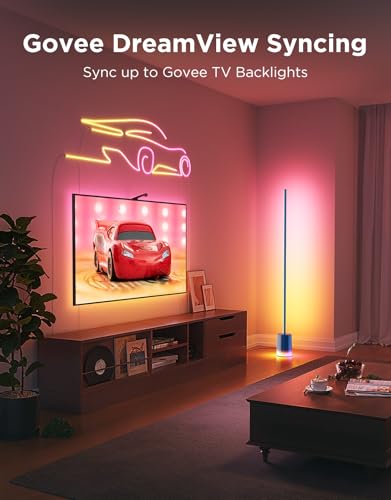Govee Floor Lamp 2, RGBIC Smart Floor Lamp for Living Room, Bedroom - color: Blue