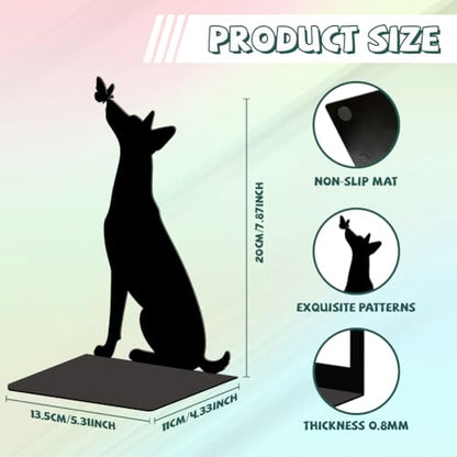 Peacoblue 5.3"x4.3"x7.9" Metal Bookends, Heavy Duty Book Ends for Shelves - style: Cat and Dog
