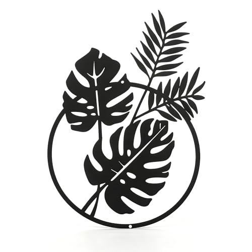 Metal Tropical Leaves Wall Art Decor, Metal Leaf Wall Hanging Sculpture