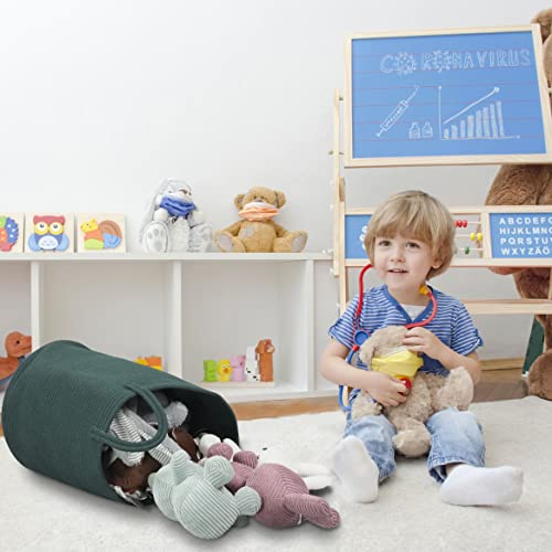 XUANGUO Cotton Rope Laundry Basket Hamper for Clothes Large Dark Green - color: dark green, size: Regular
