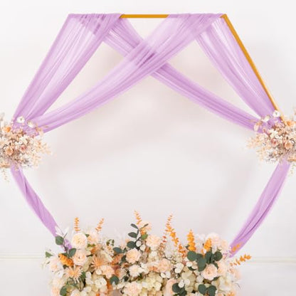 Sheer Gauze Wedding Arch Draping Fabric 29" x 20 FT 1 Panel Lilac - color: Lilac, size: 29"w x 240"l (Pack of 1)