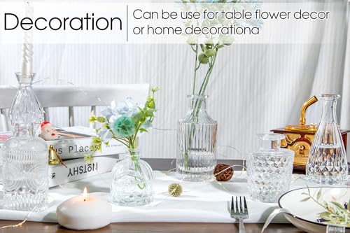 TBWIND Clear Glass Bud Vases Set of 12, Small Vases for Centerpieces - color: Clear-12pcs, size: 12Pcs