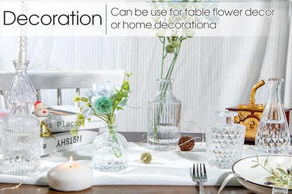 TBWIND Clear Glass Bud Vases Set of 12, Small Vases for Centerpieces - color: Clear-12pcs, size: 12Pcs