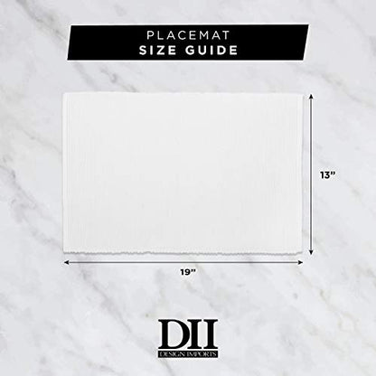 DII Jute Burlap Collection Kitchen Tabletop, Placemat Set, 13x19, Solid Gray, 6 Count - color: Solid Gray, size: Placemat Set, 13x19"