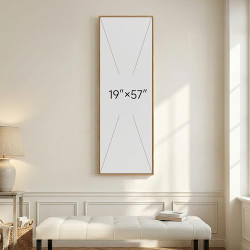 Large Framed Neutral Wabi Sabi Abstract Wall Art, Long Vertical 60x20 In - color: Neutral Marks, size: 60"L x 20"W