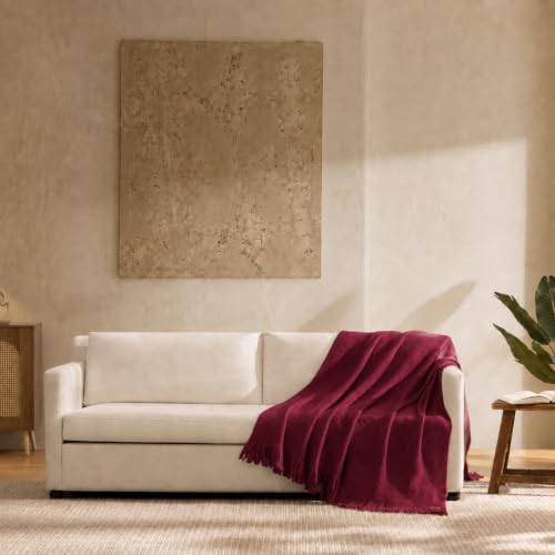 UGG Margot Knit Throw Blanket for Couch, 50" x 70", Red (Coffee Berry) - color: Red