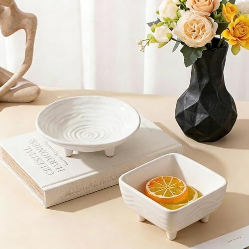 Small Decorative Bowl, 6" Ceramic Key Bowl for Entryway Table - size: 6-Inch