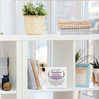 Teacher Gifts Wooden Box Sign Wall Decor Teacher Appreciation Gifts - color: Teacher Gifts